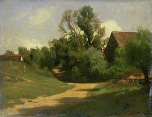 Landskap nær Oberaudorf (olje på kort)